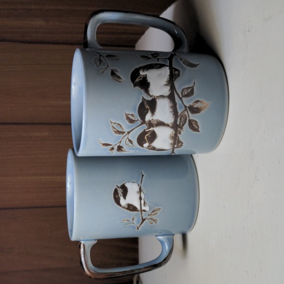 Vintage Otagiri Japan Set of 2 Bird Mugs - Picture 1 of 10